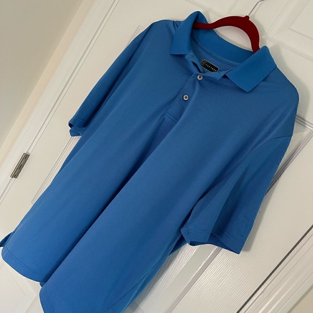 Mens PGA Gold Tour Polo Blue Large